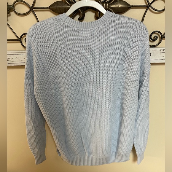 Hollister Baby Blue Knit Sweater, Size Medium - Picture 3 of 4